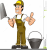 Drywall Cartoon Clipart Image