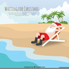 Santa Beach Clipart Image