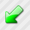 Icon Arrow Down Left Green 3 Image