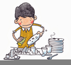 Man Doing Dishes Clipart Image