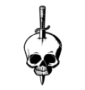 Skull With Dagger Vector Image