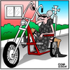 Granny On Motorcycle Clipart Image