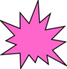 Pink Star Burst Clip Art