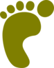 Olive Green Left Foot2 Clip Art