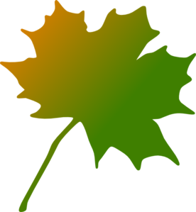 Orange Green Maple Leaf Clip Art