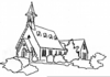 Church Line Drawing Image