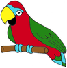 Funny Parrots Free Clipart Image