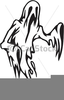 Free Black And White Ghost Clipart Image