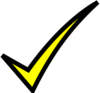 Check Mark- Yellow Clip Art