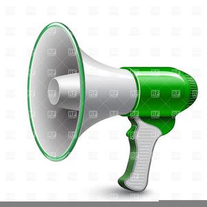 Blue Megaphone Clipart Image
