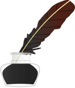 Inkwell With Feather Pen Clip Art