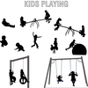 Children Playground Silhouette Image