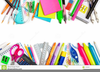 School Supplies Border Clipart Image