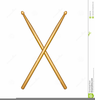 Crossed Drumsticks Clipart Image