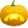 Unhappy Jack O’ Lantern Clip Art