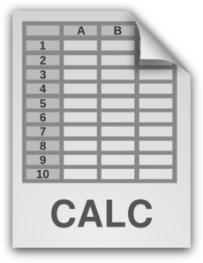 Text X Office Generic Spreadsheet Clip Art