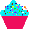 Polka Dot Cupcake Clip Art