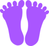 Purple Footprints Clip Art