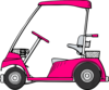 Pink Golf Cart Clip Art