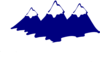 Three Mountain Peaks Clip Art