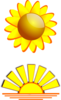 Sun & Sunset Clip Art