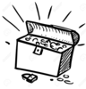 Treasure Chest Clipart Black White Image