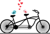 Vintage Tandem Bicycle Clipart Image