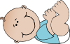 Baby Boy Lying Clip Art