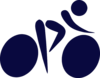 Blue Cyclist Clip Art