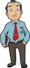 Balding Man Clipart Image