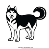 Alaskan Husky Clipart Image