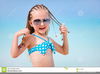 Little Girl In Braids Clipart Image