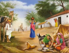 Punjabi Village Paintings Image