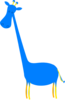 Blue Giraffe Clip Art