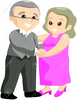 Seniors Dancing Clipart Image