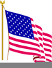 Us Flag On Pole Clipart Image