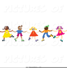 Children Dancing In A Circle Clipart Image