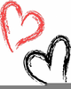 Brush Stroke Heart Clipart Image