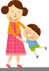 Free Clipart Mother Child Image