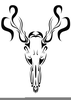 Deer Skulls Clipart Image