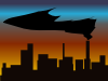 Witchlines Skyline With Black Smoke Clip Art