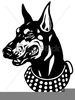 Free Black White Dog Clipart Image