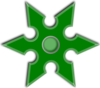 Green Throwing Star Clip Art