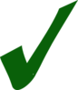 Dark Green Check Mark Clip Art