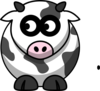 Cow Looking Left Clip Art