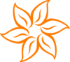 Orange Flower  Clip Art