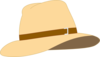 Beige Fedora Hat Clip Art