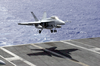 An F/a-18f Super Hornet Prepares To Make An Arrested Landing Image