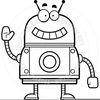 Waving Robot Clipart Image