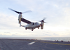 Osprey Hovers Over The Flight Deck, As Tests Resumed On The Aircraft This Week Image
